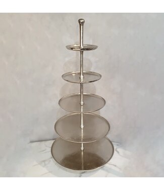 Silver Textured 5-Tier Stand