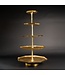 Textured Gold Aluminum 5-Tier Octagon Stand