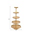Textured Gold Aluminum 5-Tier Octagon Stand