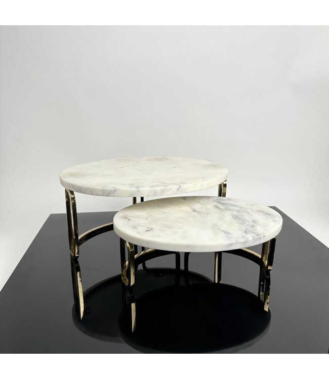 White  Marble Oval Cake Stand - Sold Individually