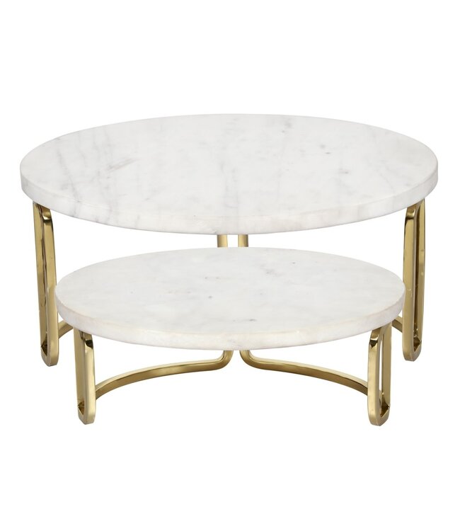 White  Marble Oval Cake Stand - Sold Individually