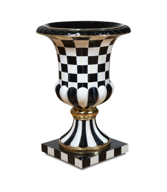MACKENZIE CHILDS Courtly Check Pedestal Urn