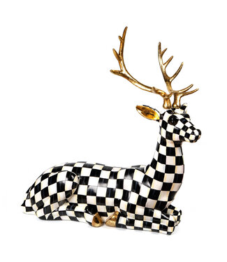 MACKENZIE CHILDS Courtly Check Outdoor Resting Deer