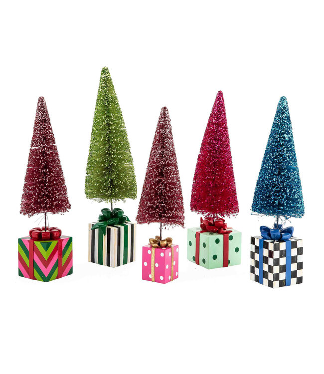 MACKENZIE CHILDS Granny Kitsch Bottle Brush Gift Tree - Sold Individually