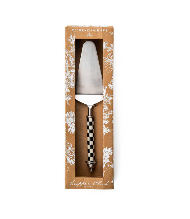 MACKENZIE CHILDS Courtly Check Supper Club Pie Server