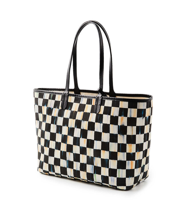 MACKENZIE CHILDS Courtly Check Marche Medium Tote