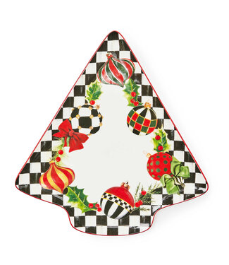 MACKENZIE CHILDS Deck the Halls Tree Serving Platter