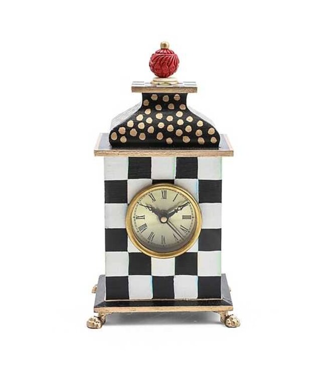 MACKENZIE CHILDS Courtly Check Desk Clock