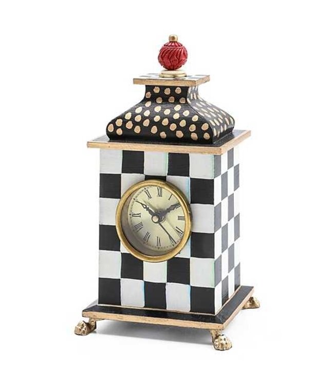 MACKENZIE CHILDS Courtly Check Desk Clock