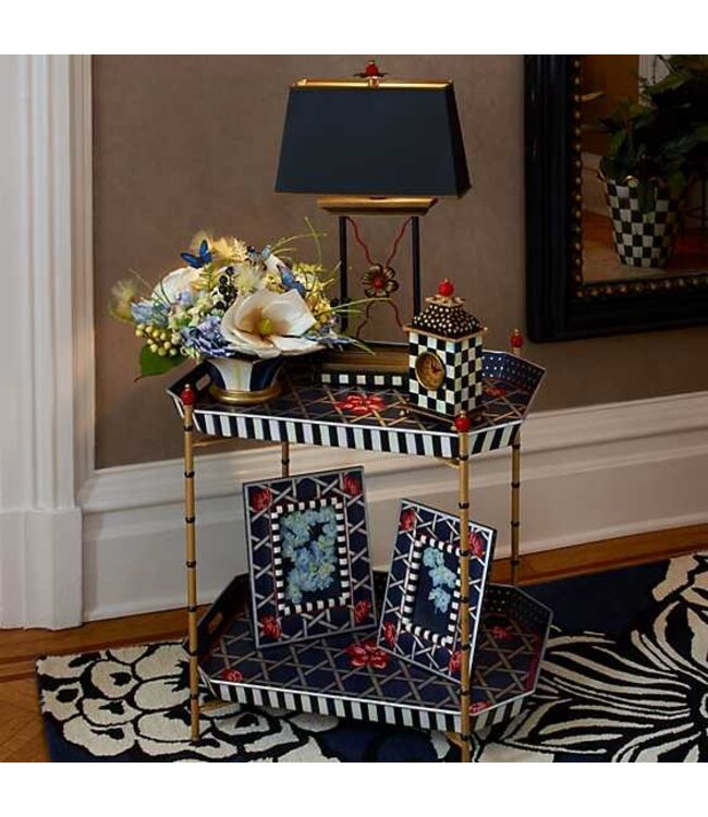 MACKENZIE CHILDS Courtly Check Desk Clock