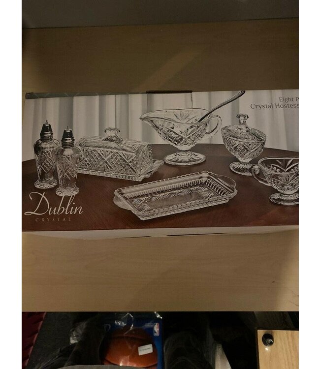 Dublin Crystal Hostess 8 Piece - Sold as Set