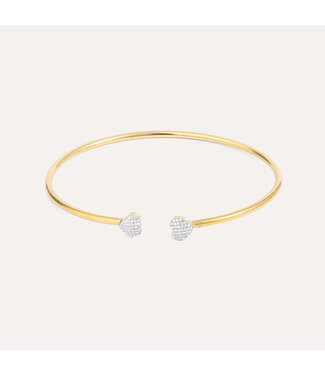 ELLA STEIN Twin Hearts Cuff Bracelet