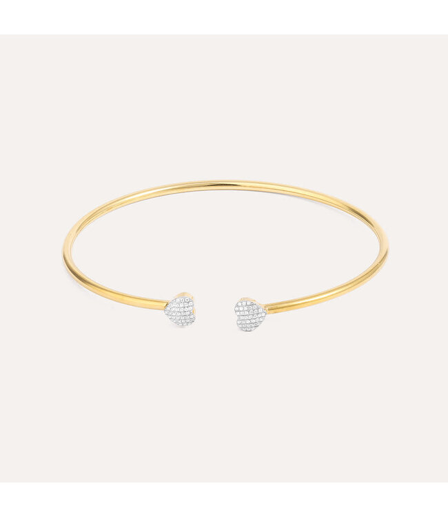 ELLA STEIN Twin Hearts Cuff Bracelet