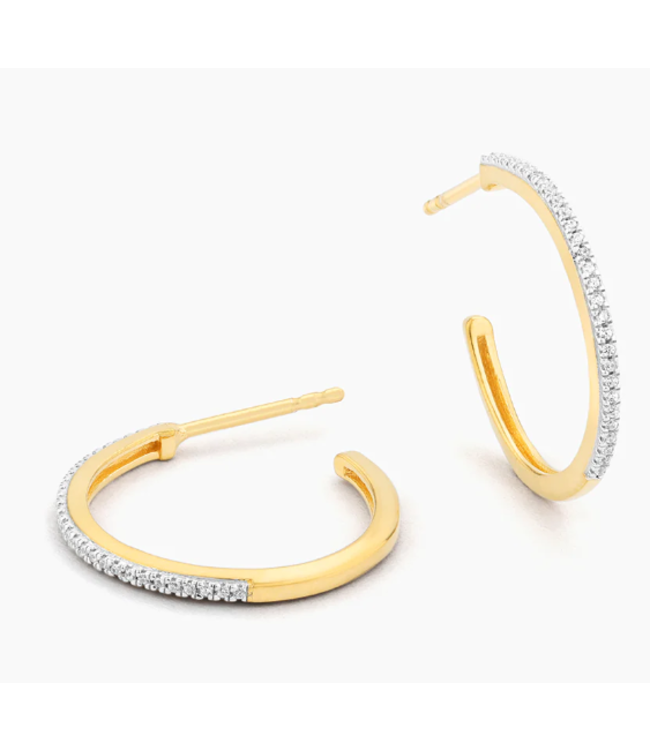 ELLA STEIN One Hot Havana Night Sterling Silver Hoop Earrings