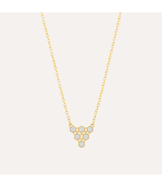 ELLA STEIN Honeycomb Pendant Necklace