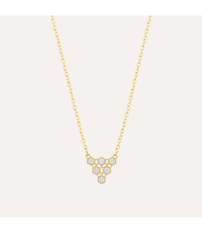 ELLA STEIN Honeycomb Pendant Necklace