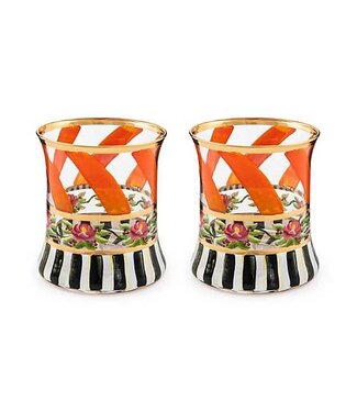 MACKENZIE CHILDS Maypole Tumbler Glass - Sold Individually
