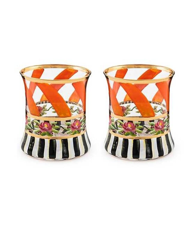 MACKENZIE CHILDS Maypole Tumbler Glass - Sold Individually