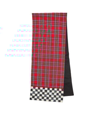 MACKENZIE CHILDS Red Tartan Check Table Runner