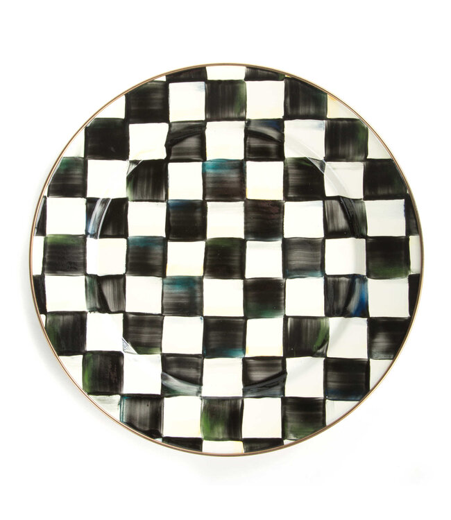 MACKENZIE CHILDS Courtly Check Enamel Charger/Plate