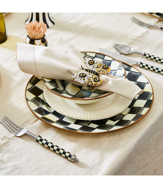 MACKENZIE CHILDS Courtly Check Enamel Charger/Plate