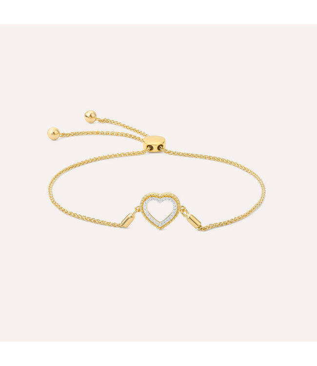 ELLA STEIN Beaded Heart Bolo Bracelet