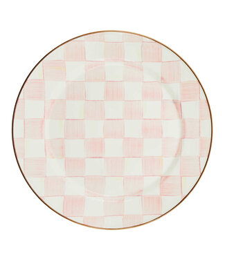 MACKENZIE CHILDS Rosy Check Enamel Charger/Plate