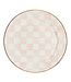MACKENZIE CHILDS Rosy Check Enamel Charger/Plate