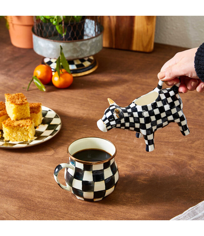 MACKENZIE CHILDS Courtly Check Enamel Mug