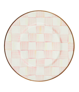 MACKENZIE CHILDS Rosy Check Enamel Salad/Dessert Plate