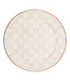 MACKENZIE CHILDS Rosy Check Enamel Serving Platter