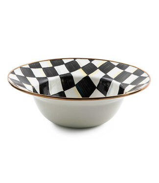MACKENZIE CHILDS Courtly Check Enamel Serving Bowl