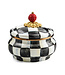 MACKENZIE CHILDS Courtly Check Enamel Squashed Pot