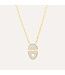 ELLA STEIN Half-Full Oval Pendant Necklace