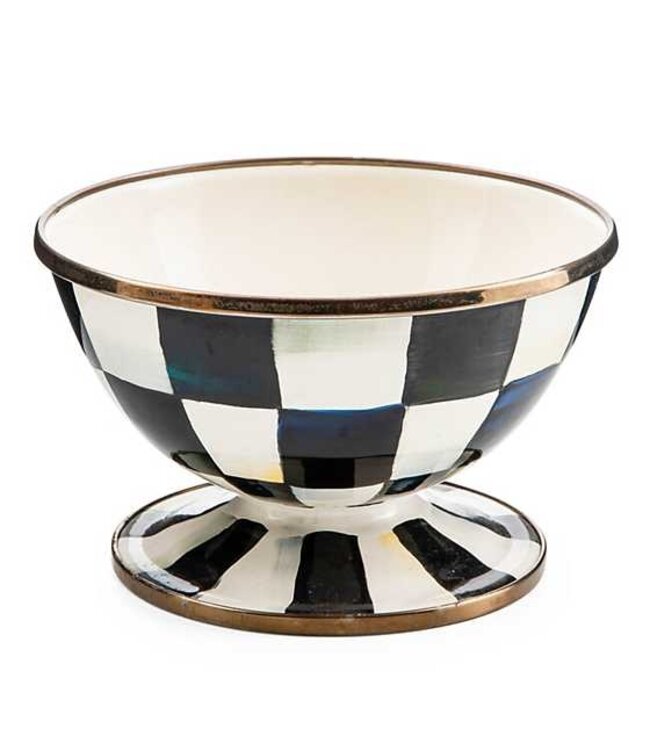 MACKENZIE CHILDS Courtly Check Enamel Ice Cream Dish