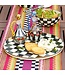 MACKENZIE CHILDS Courtly Check Enamel Round Tray