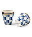 MACKENZIE CHILDS Royal Check Enamel Herb Pot  - Sold Individually