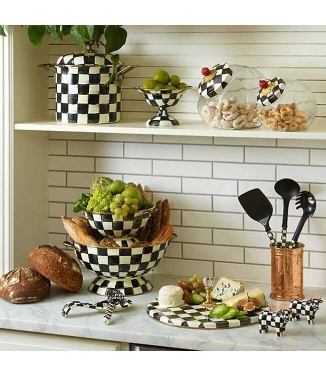 MACKENZIE CHILDS Sweets Jar with Courtly Check Enamel Lid