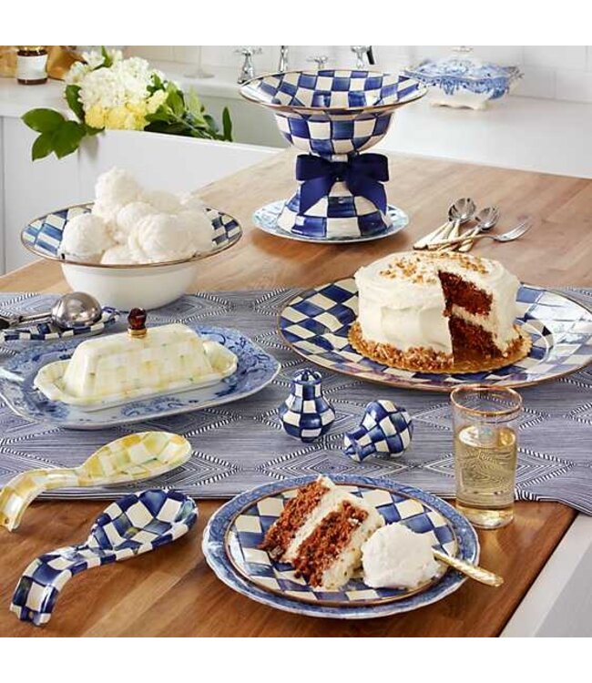 MACKENZIE CHILDS Royal Check Enamel Spoon Rest