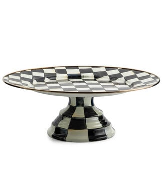 MACKENZIE CHILDS Courtly Check Enamel Pedestal Platter - Large