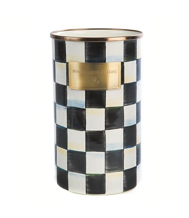MACKENZIE CHILDS Courtly Check Enamel Utensil Holder