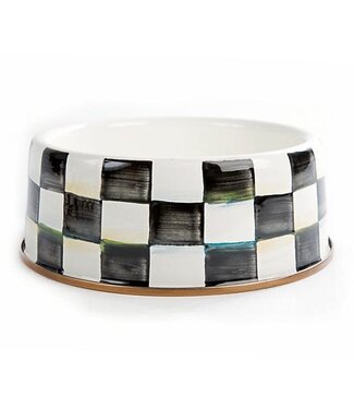 MACKENZIE CHILDS Courtly Check Enamel Pet Dish - Large
