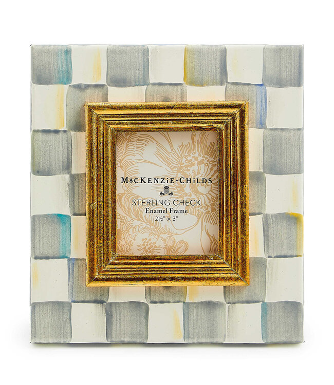 MACKENZIE CHILDS Sterling Check 2.5" x 3" Frame