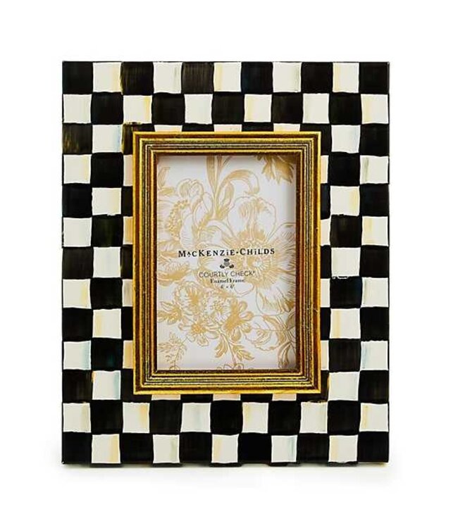 MACKENZIE CHILDS Courtly Check Enamel Frame - 4" x 6"