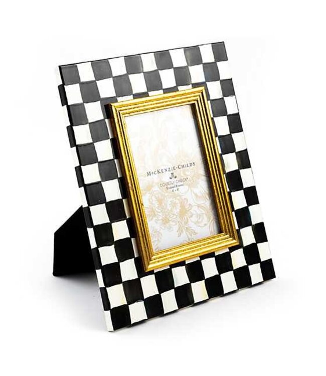 MACKENZIE CHILDS Courtly Check Enamel Frame - 4" x 6"