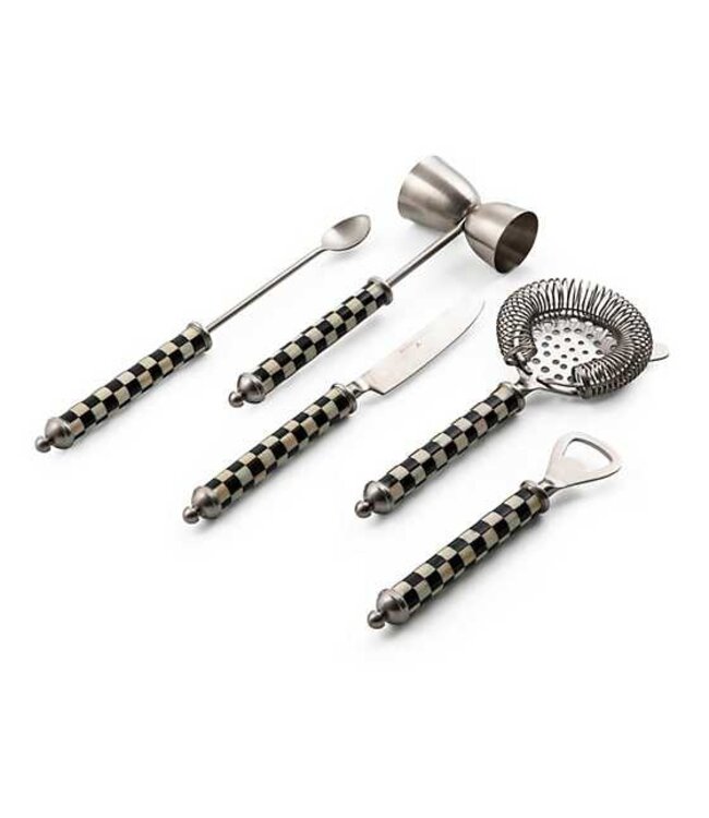 MACKENZIE CHILDS Courtly Check 3260 Bar Tool Set
