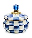 MACKENZIE CHILDS Royal Check Enamel Squashed Pot