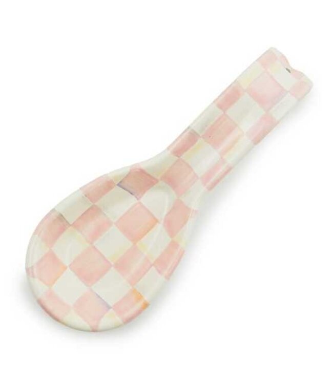MACKENZIE CHILDS Rosy Check Enamel Spoon Rest