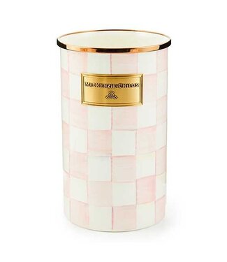 MACKENZIE CHILDS Rosy Check Enamel Utensil Holder