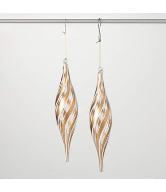 Gold Clear Finial Ornament - Sold Individually